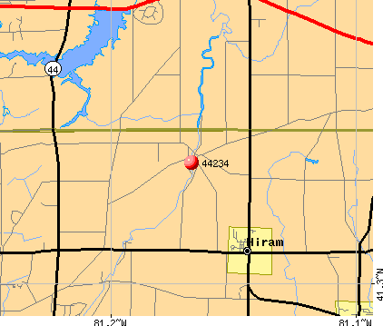 Hiram, OH (44234) map