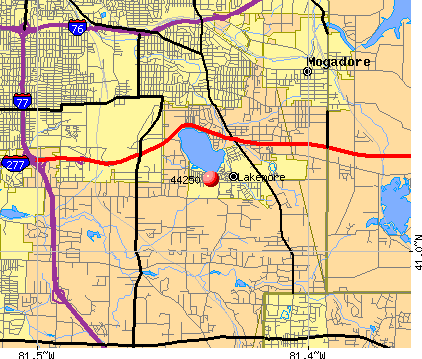 Lakemore, OH (44250) map
