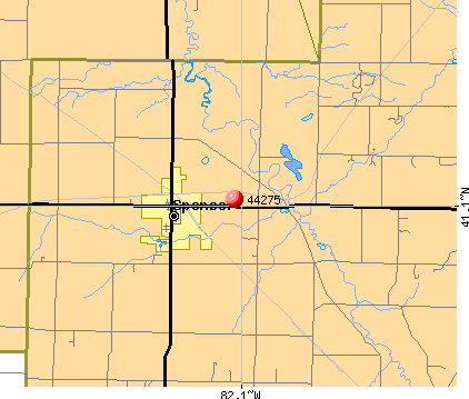 Spencer, OH (44275) map