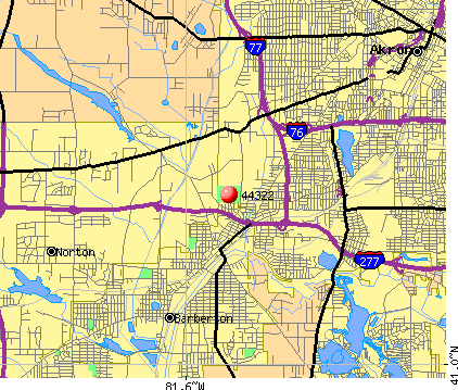 Akron, OH (44322) map