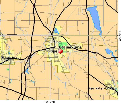 Columbiana, OH (44408) map