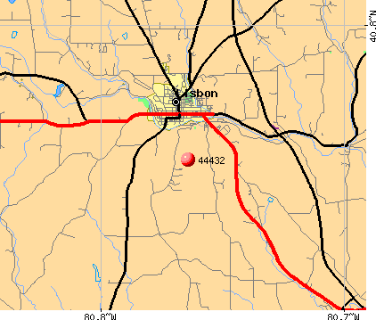 Lisbon, OH (44432) map