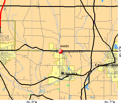 Washingtonville, OH (44490) map