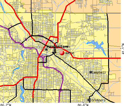 Youngstown, OH (44506) map