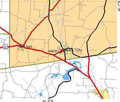 Beach City, OH (44608) map