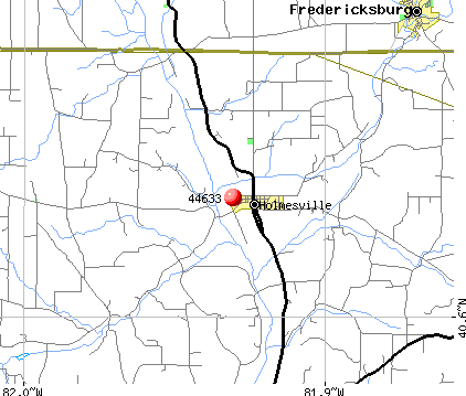 Holmesville, OH (44633) map