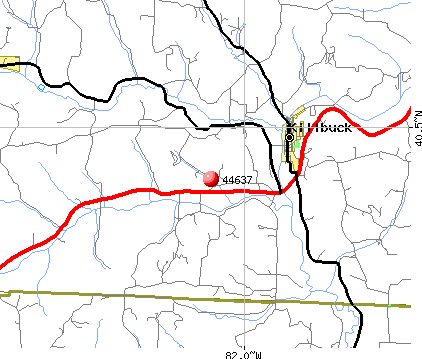Killbuck, OH (44637) map