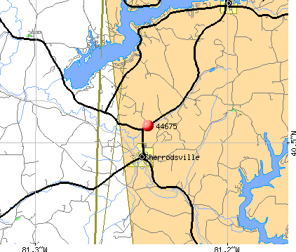 Sherrodsville, OH (44675) map
