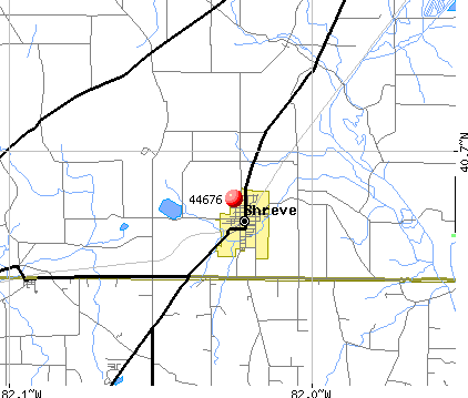 Shreve, OH (44676) map