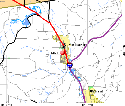Strasburg, OH (44680) map