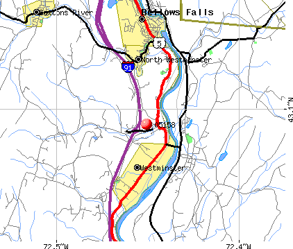 Westminster, VT (05158) map