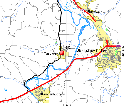 Tuscarawas, OH (44682) map