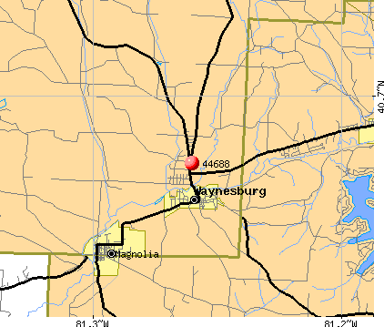 Waynesburg, OH (44688) map