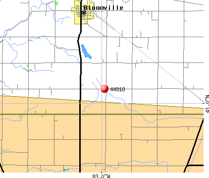 Bloomville, OH (44818) map