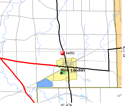New London, OH (44851) map