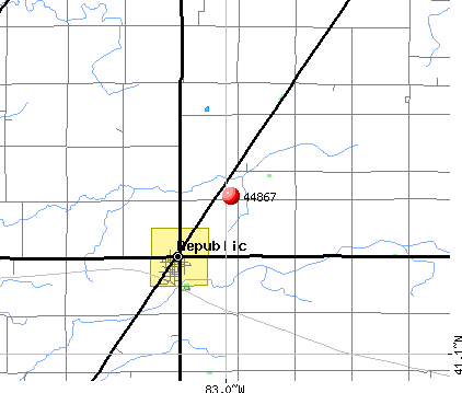 Republic, OH (44867) map