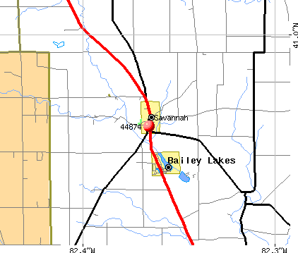 Savannah, OH (44874) map