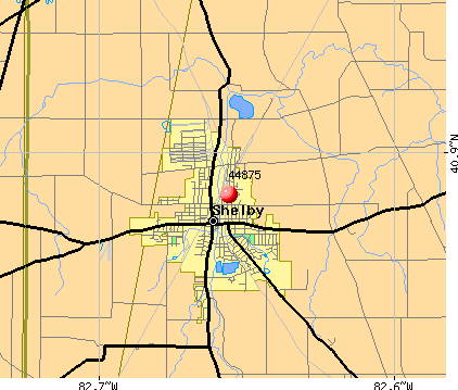 Shelby, OH (44875) map