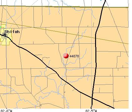 Shiloh, OH (44878) map