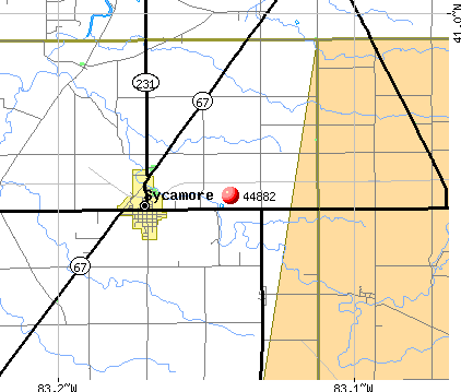 Sycamore, OH (44882) map