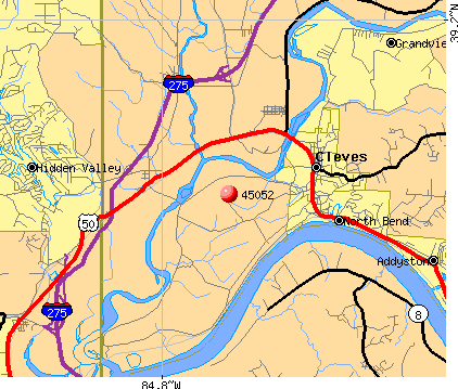 North Bend, OH (45052) map