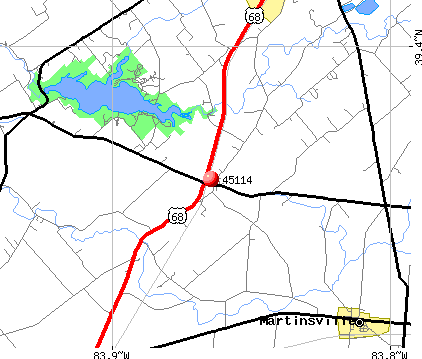 , OH (45114) map