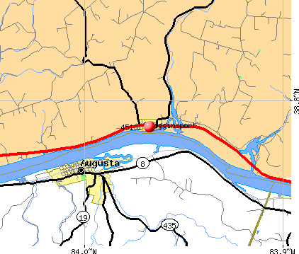 Higginsport, OH (45131) map