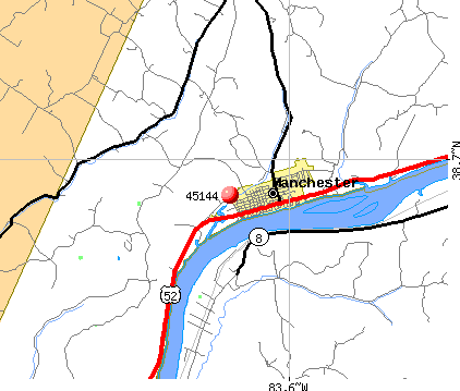 Manchester, OH (45144) map