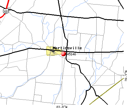Martinsville, OH (45146) map