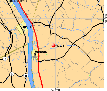 Moscow, OH (45153) map