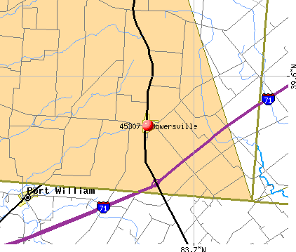 Bowersville, OH (45307) map