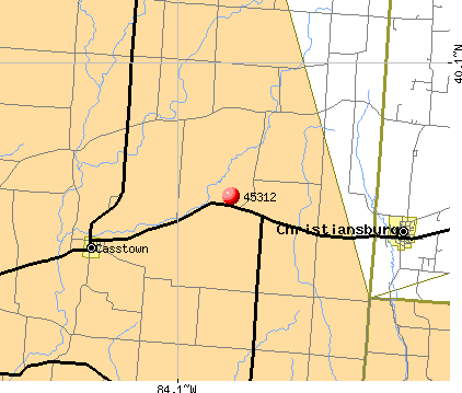 Casstown, OH (45312) map