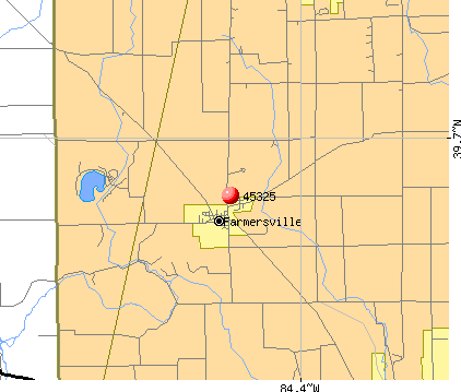 Farmersville, OH (45325) map