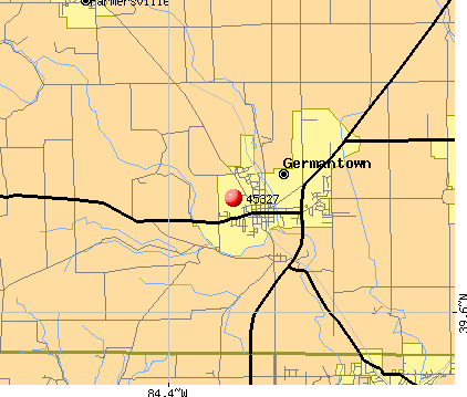 Germantown, OH (45327) map