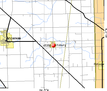Pitsburg, OH (45358) map