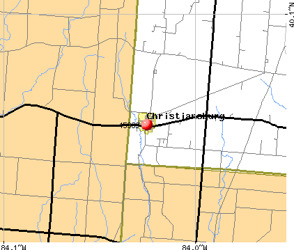 Christiansburg, OH (45389) map