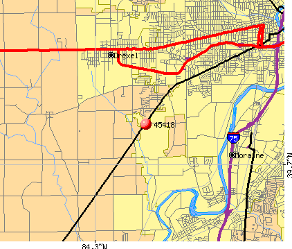 Dayton, OH (45418) map
