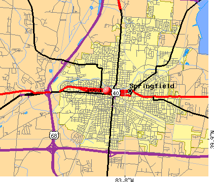 Springfield, OH (45502) map