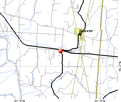 Beaver, OH (45613) map