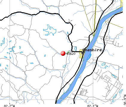 Cheshire, OH (45620) map