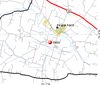Frankfort, OH (45628) map