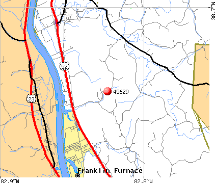Franklin Furnace, OH (45629) map