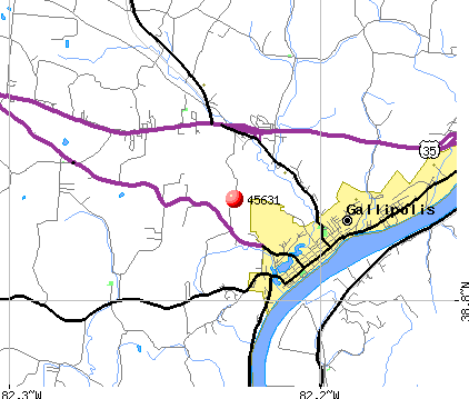 Gallipolis, OH (45631) map