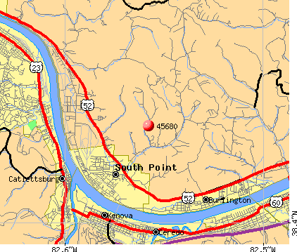 South Point, OH (45680) map