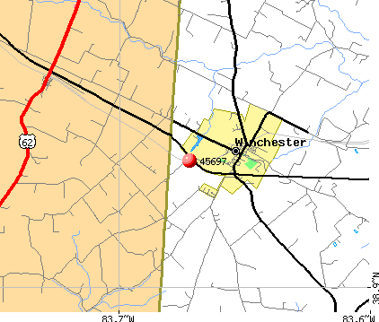 Winchester, OH (45697) map