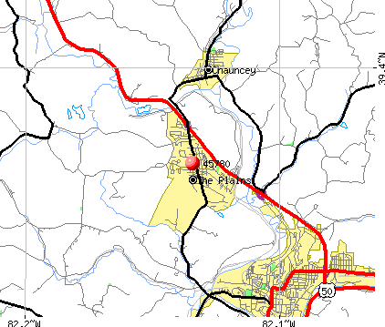 The Plains, OH (45780) map