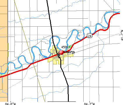 Antwerp, OH (45813) map