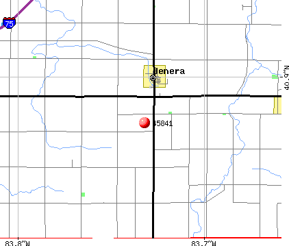 Jenera, OH (45841) map
