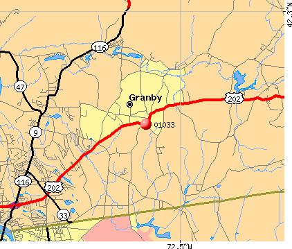 Granby, MA (01033) map