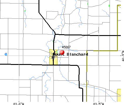 Mount Blanchard, OH (45867) map